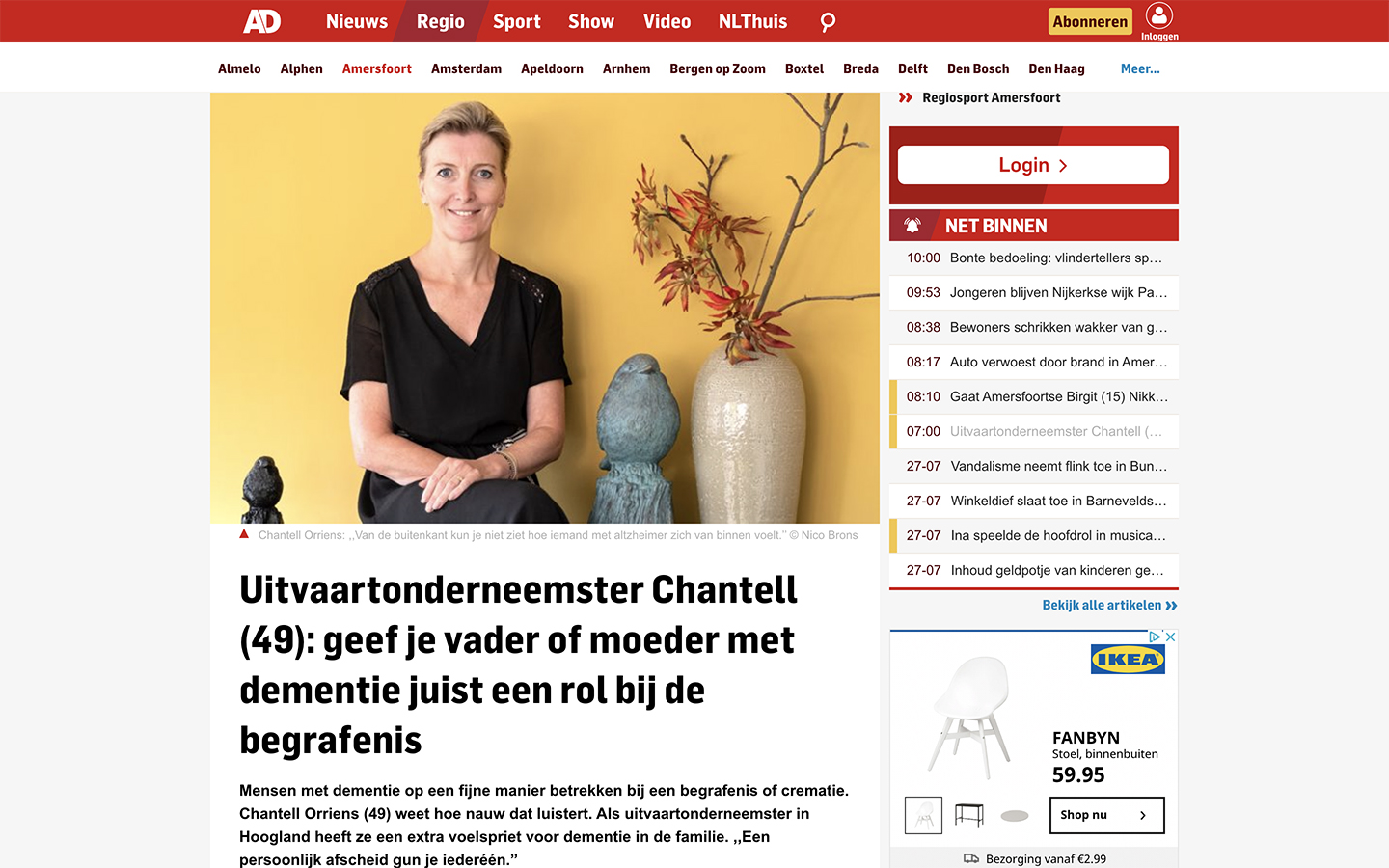 Interview Chantell AD - Persoonlijk afscheid