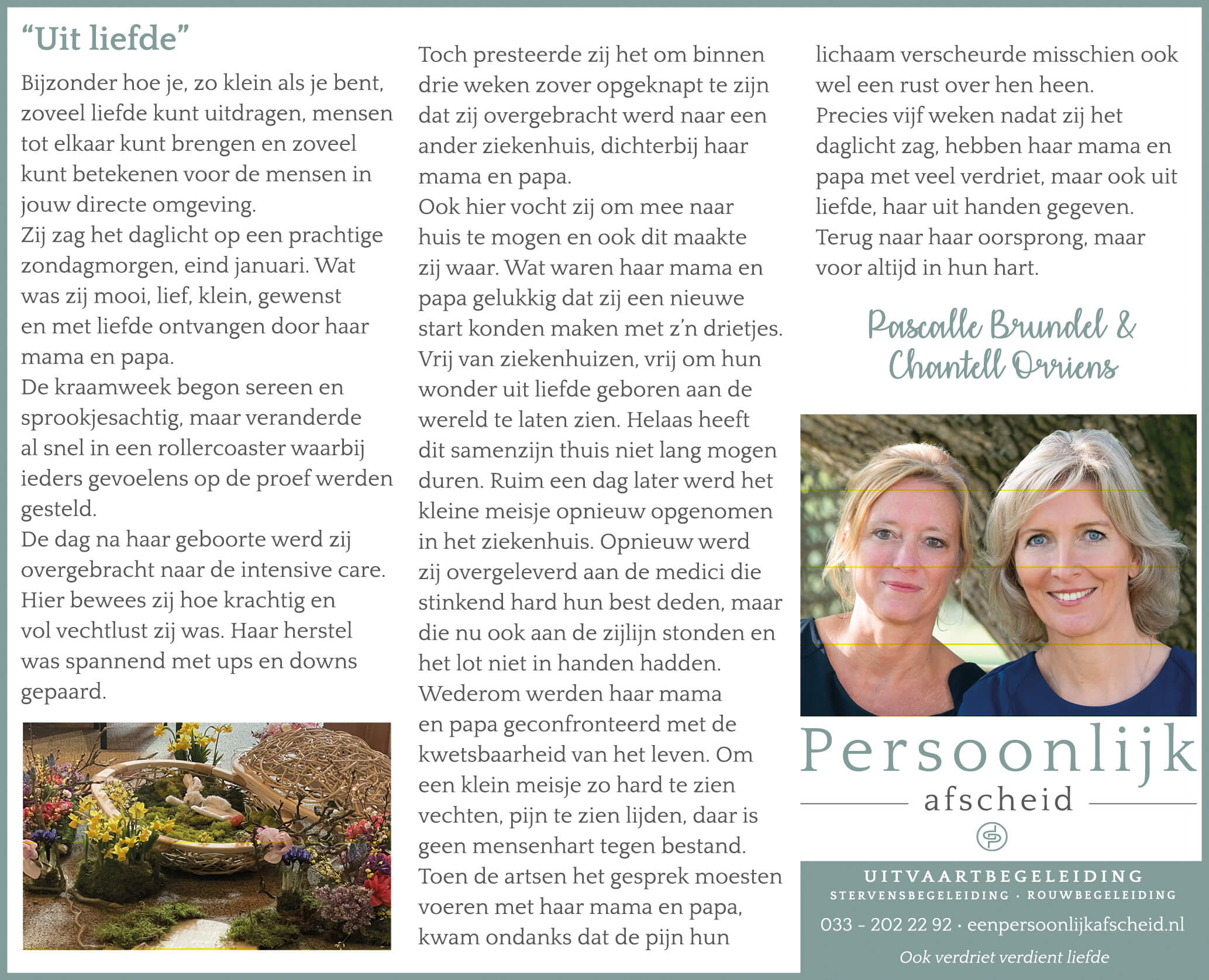 Column: Uit liefde - Persoonlijk afscheid