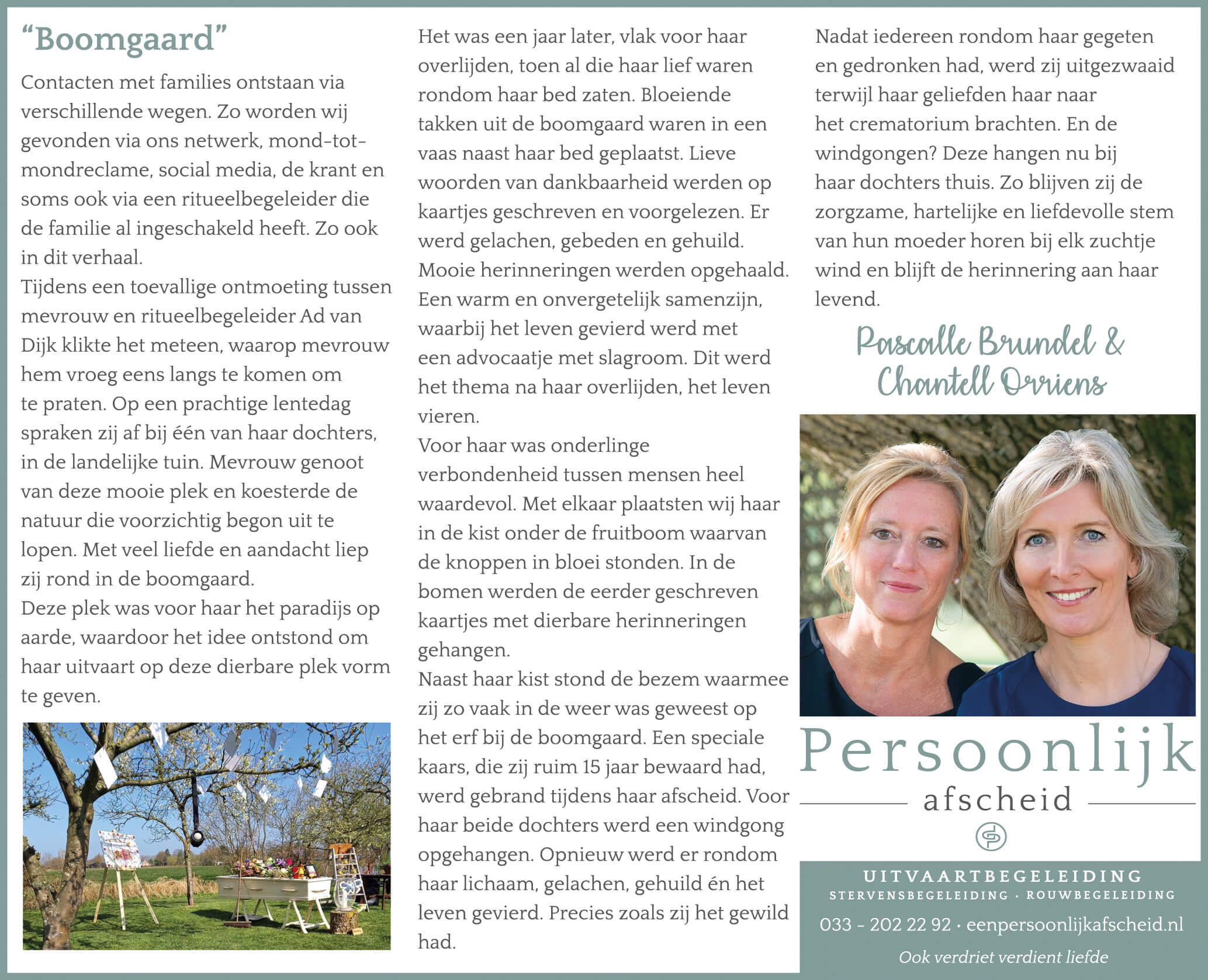 Column: Boomgaard - Persoonlijk afscheid
