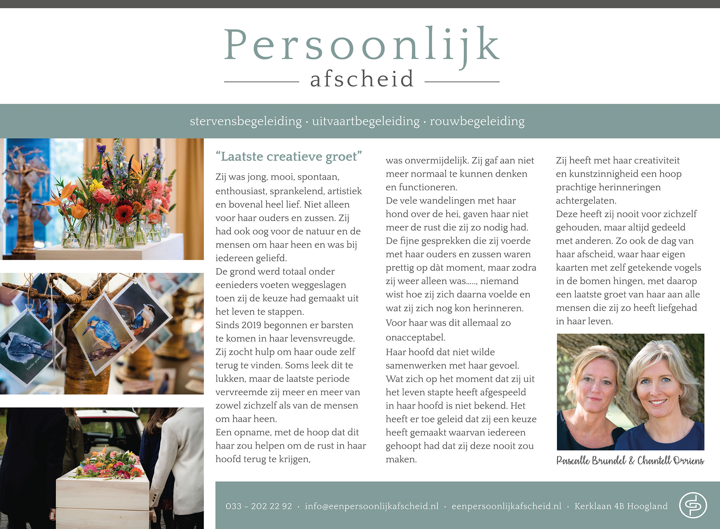 Uitvaartbijlage: Laatste creatieve groet - Persoonlijk afscheid