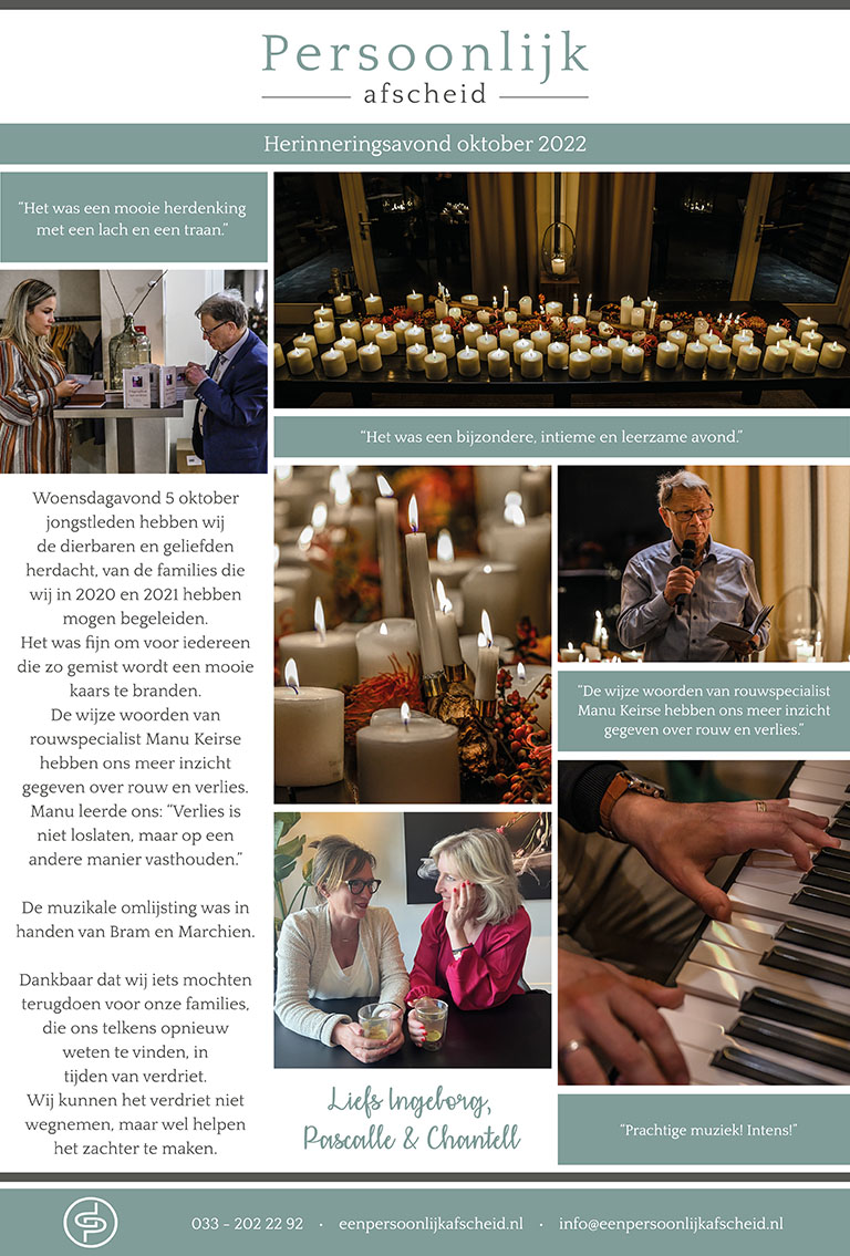 Uitvaartspecial AD, editie Amersfoort oktober 2022