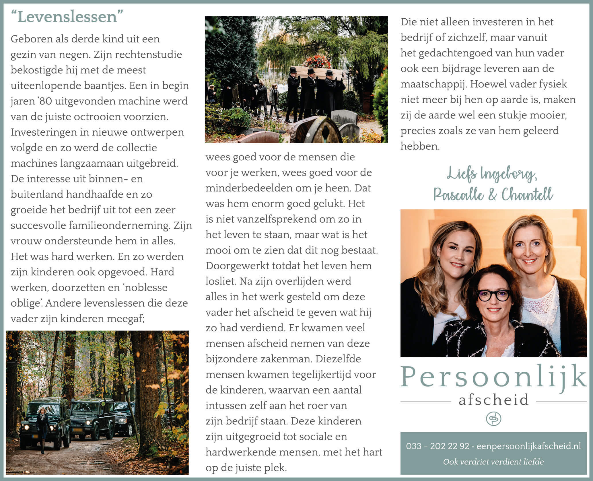 Column: Levenslessen - Persoonlijk afscheid