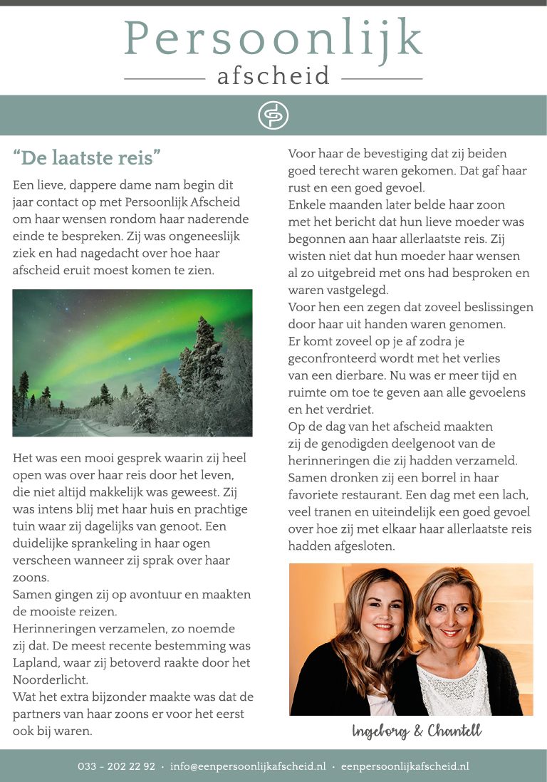 Uitvaartspecial - 2023 - Persoonlijk afscheid